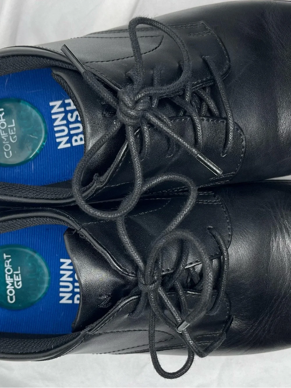 Nunn Bush Black Leather Derby Lace-Up Dress Shoes